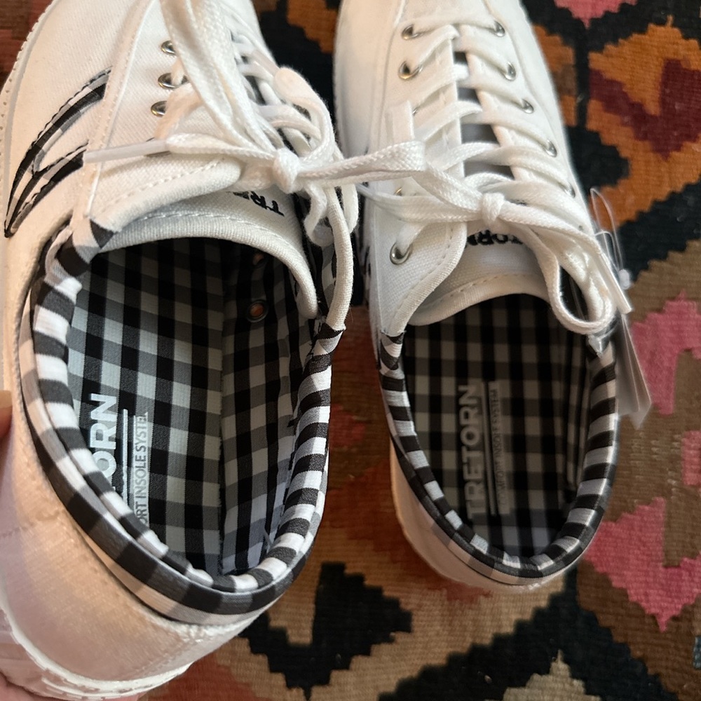 Fashion comfort tennis shoes sneakers retro style canvas material boho indie - Picture 3 of 4